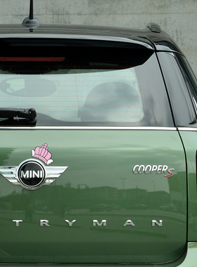 适用于宝马mini改装cooper车贴车门拉手贴纸汽车划痕装饰贴纸