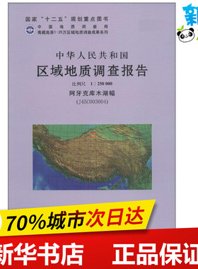中华人民共和国区域地质调查报告阿牙克库木湖幅(J45C003004) 无 著 冶金工业专业科技 新华书店正版图书籍 中国地质大学出版社