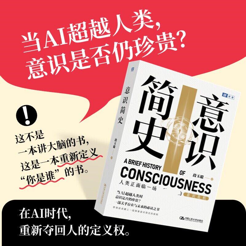 意识简史 段玉聪著 人工智能计算机心理学领域的从业者 人类正面临一场前所未有的意识危机 AI超越人类 一部关乎存在与未来的书籍