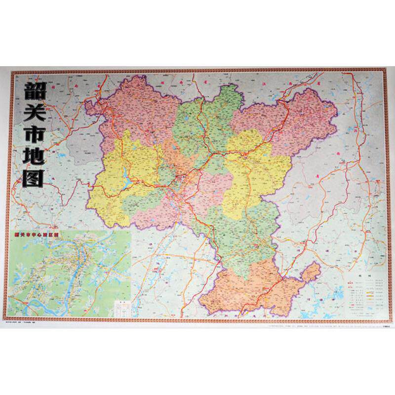 韶关市地图 李建洪  责任编辑 中国行政区划图文教 新华书店正版图