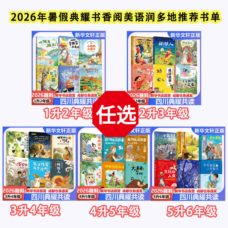 2026暑假典耀书香四川江西新疆广西贵州内蒙湖南广东河南吉林辽宁一升二三四五六年级必读书目读读童话故事安徒生童话坚定的锡兵