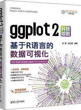 ggplot2科技绘图 基于R语言的数据可视化 芯智,赵志国 编 程序设计（新）大中专 新华书店正版图书籍 清华大学出版社
