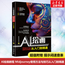 AI绘画教程 Midjourney使用方法与技巧从入门到精通 开启AI时代的创意之旅 零基础成为绘画大师 AIGC  超值附赠 提示词速查表