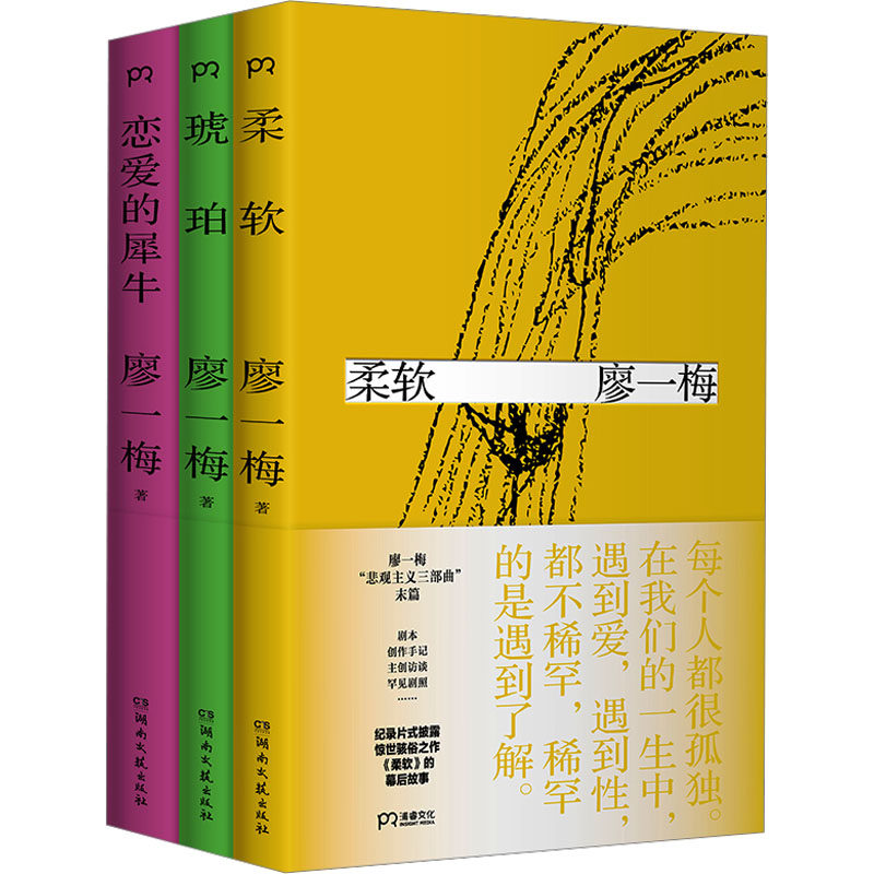 恋爱的犀牛+柔软+琥珀(全3册) 廖一梅 著 文学作品集文学 新华书店正版图书籍 湖南文艺出版社