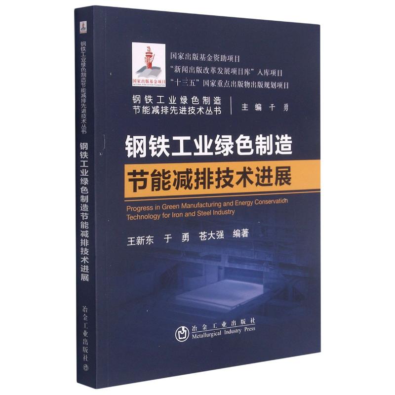 钢铁工业绿色制造节能减排技术进展/钢铁工业绿色制造节能减排先进技术丛书 王新东  于勇  苍大强 著 冶金工业专业科技