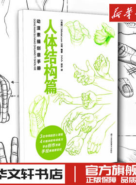 动漫素描创意手册 人体结构篇 英国3dtotal.com公司 编 了了了,定尔 译 绘画（新）艺术 新华书店正版图书籍 江苏凤凰美术出版社