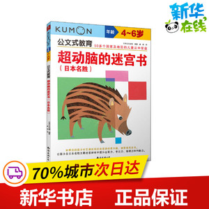 超动脑的迷宫书(日本名胜) 4~6岁 日本公文出版 编 康莉 译 启蒙认知书/黑白卡/识字卡少儿 新华书店正版图书籍 南海出版公司