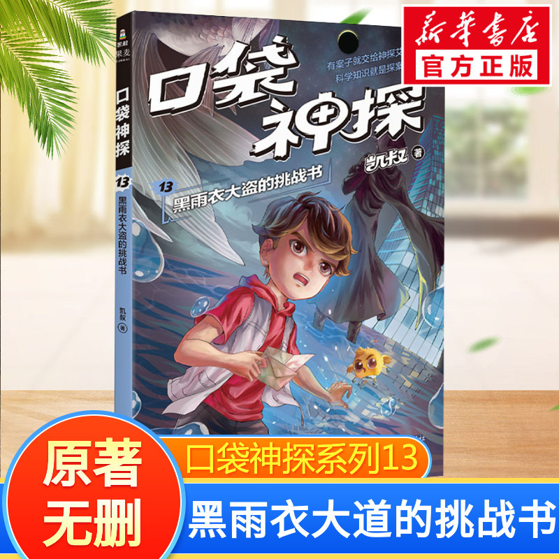 口袋神探13黑雨衣大盗的挑战书凯叔著儿童文学少儿童故事书冒险书探险