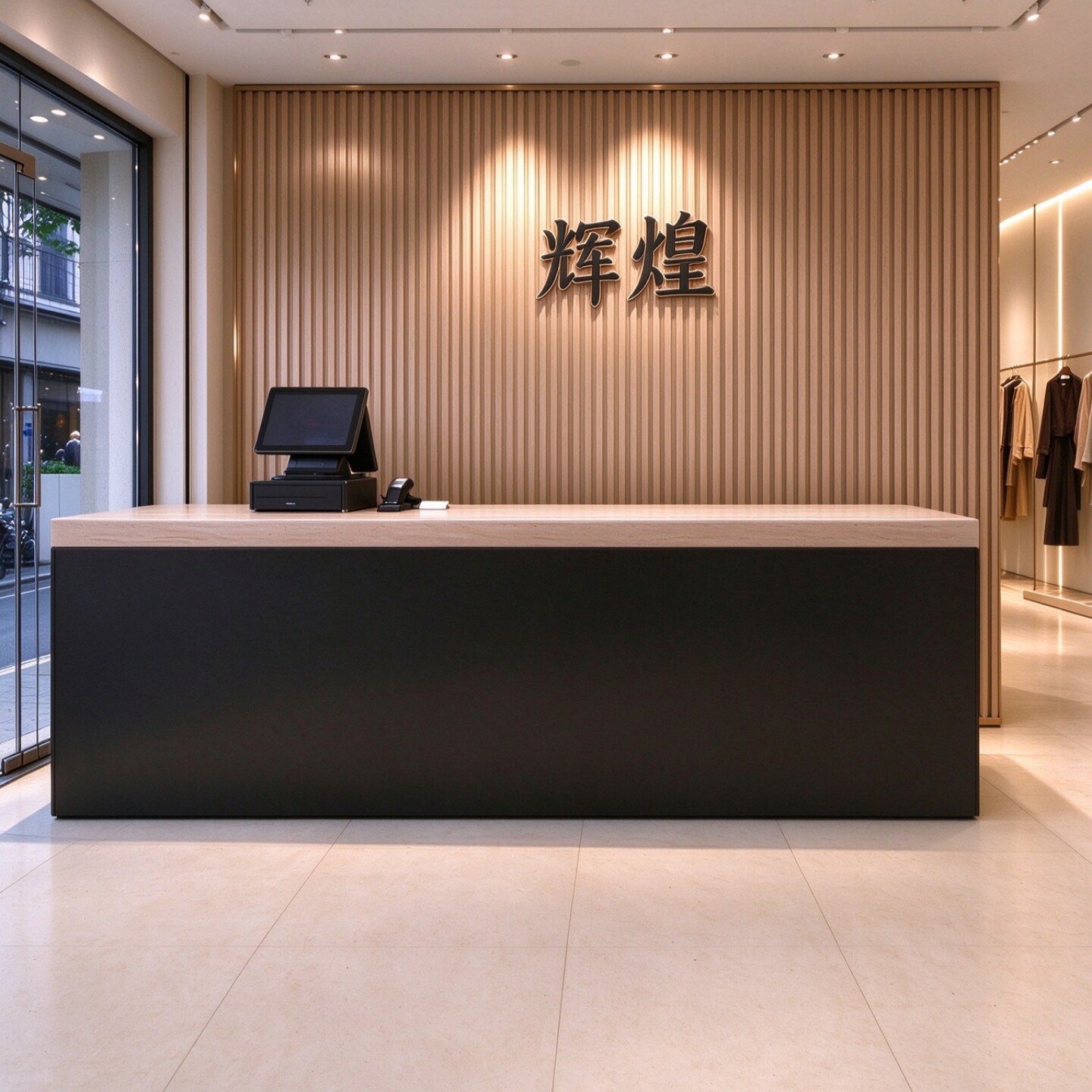 轻奢简约收银台吧台桌店铺接待台