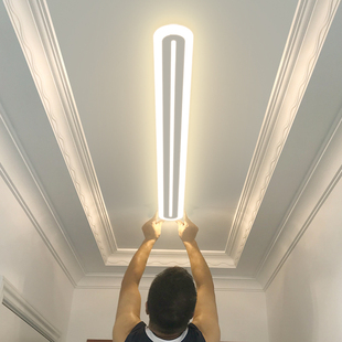 长条吸顶灯超薄明装网红爆款走廊走道灯创意入户门玄关阳台专用灯