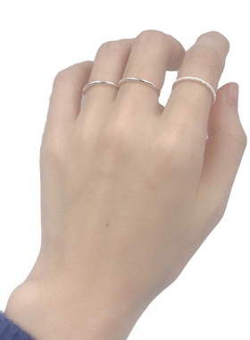 极简足银s999小细圈光圈闭口环款