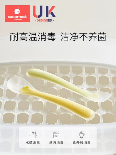 Детская силиконовая ложка для новорожденных для младенца, обеденная тарелка для кормящих грудью для еды, посуда для кормления