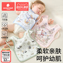 婴儿口水巾新生儿围嘴宝宝罩衣春夏季薄款纯棉纱布防水围兜防吐奶