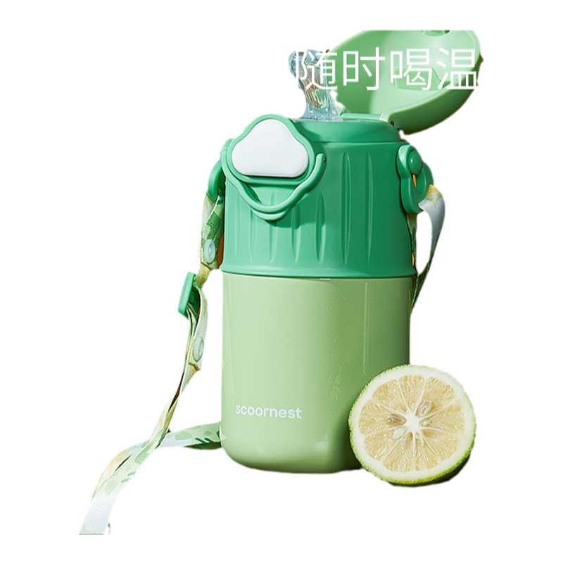 科巢保温杯女可爱高颜值宝宝水杯子男学生儿童吸管水壶大容量