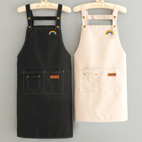 定制印字帆布围裙防污防尘围腰