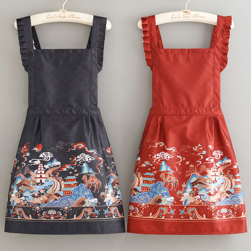 中式围裙耐脏耐磨成人工作服简约