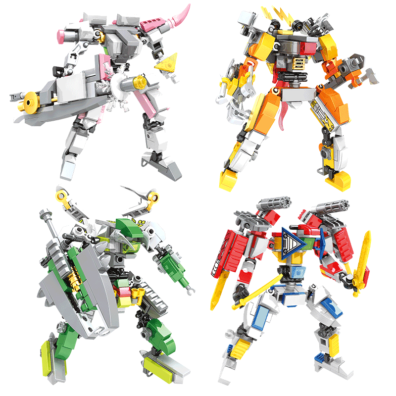 沃马积木星魂战甲变形合体机器人