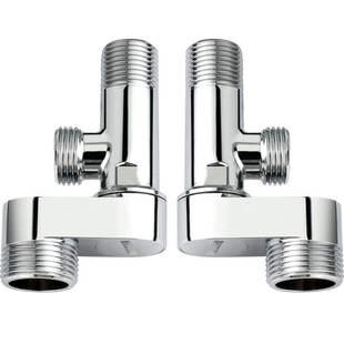 淋浴龙头配件花洒加长加宽变窄曲角万向旋转一分两路三通弯角接头