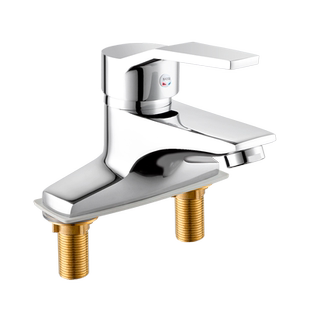 水传芳双孔全铜冷热水龙头 洗脸盆台盆立柱盆水龙头老式面盆二联