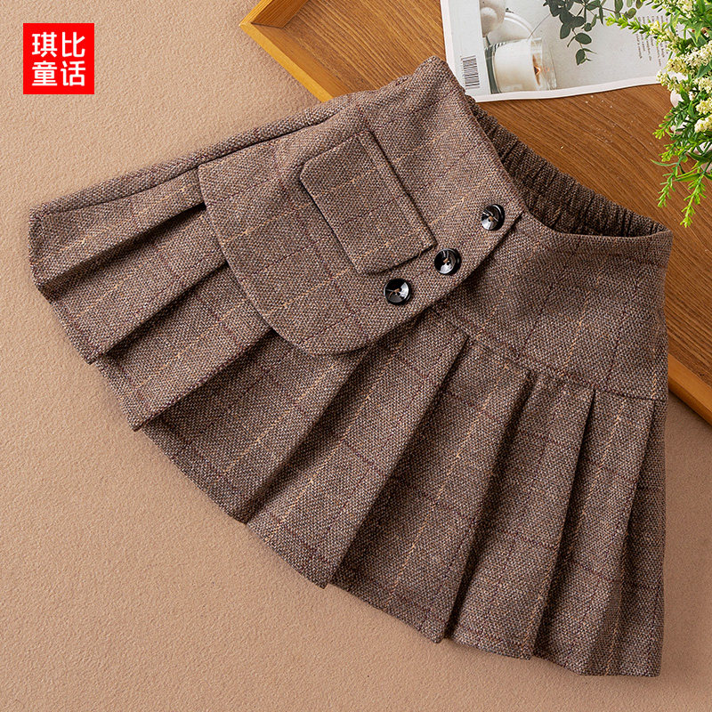 女童半身裙秋冬2025新款韩版儿童毛呢短裙子洋气冬季女孩百褶裙,童装/婴儿装/亲子装,半身裙,淘宝优惠券,粉丝福利购,淘宝优惠卷