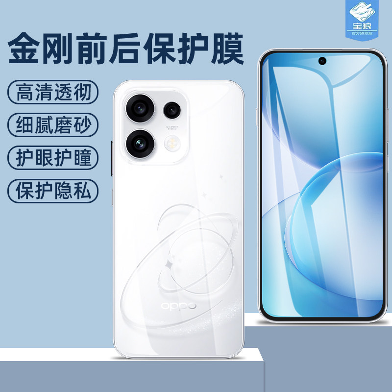 opporeno16水凝膜全屏吸附reno16pro防偷窥软膜reno16f/16fs前后软膜高清磨砂防摔reno16手机屏保护膜国际版