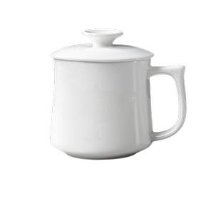 骨瓷月牙杯茶漏茶杯滤茶杯家用水杯泡茶杯陶瓷白瓷办公杯定制logo