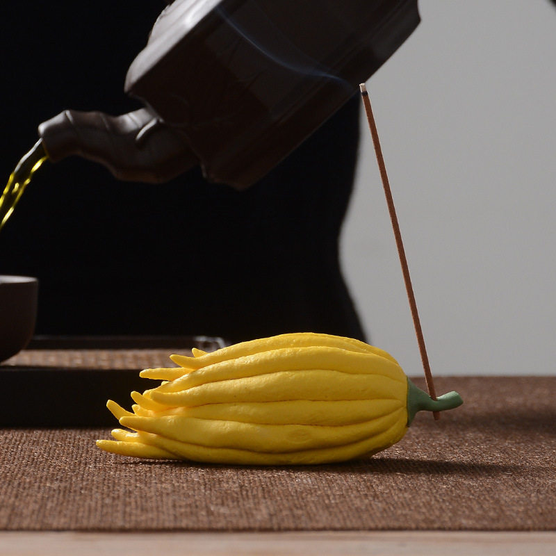 茶宠手工佛手瓜摆件精品可养陶瓷真茶席柑功夫茶配件具桌迷你