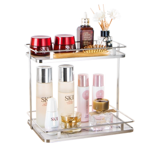 卫生间洗漱台化妆品置物架卧室梳妆台上放护肤品的架子桌面收纳盒