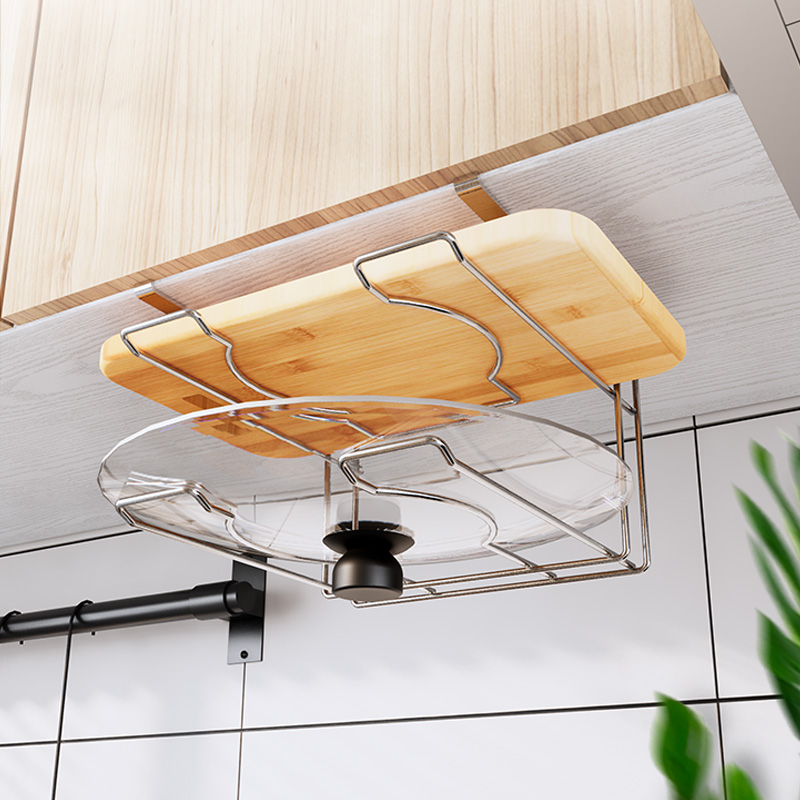 柜下锅盖架304不锈钢插上就能用