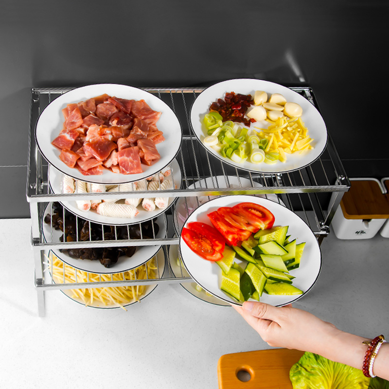 304不锈钢多层收纳分层叠放