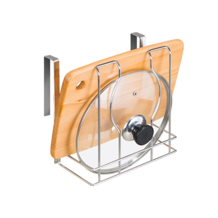 厨房锅盖架悬挂304不锈钢橱柜门挂式菜板砧板置物架放锅盖的架子