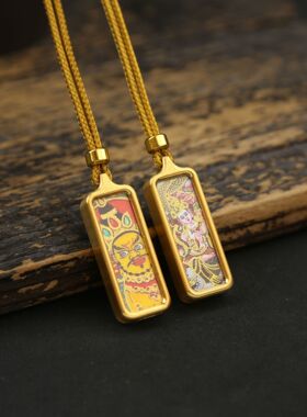 小唐卡吊坠十二生肖护身项链