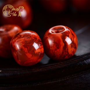 天然原矿南红玛瑙散珠鼓珠南红苹果圆隔珠 佛珠菩提手串文玩配饰