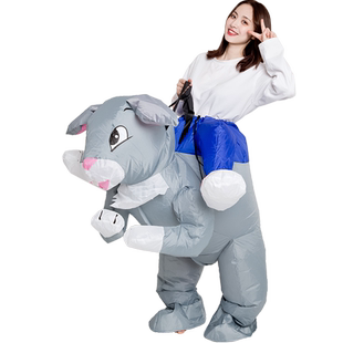 搞笑卡通人偶服装搞怪行走动物坐骑玩偶兔子装扮充气衣服裤子成人