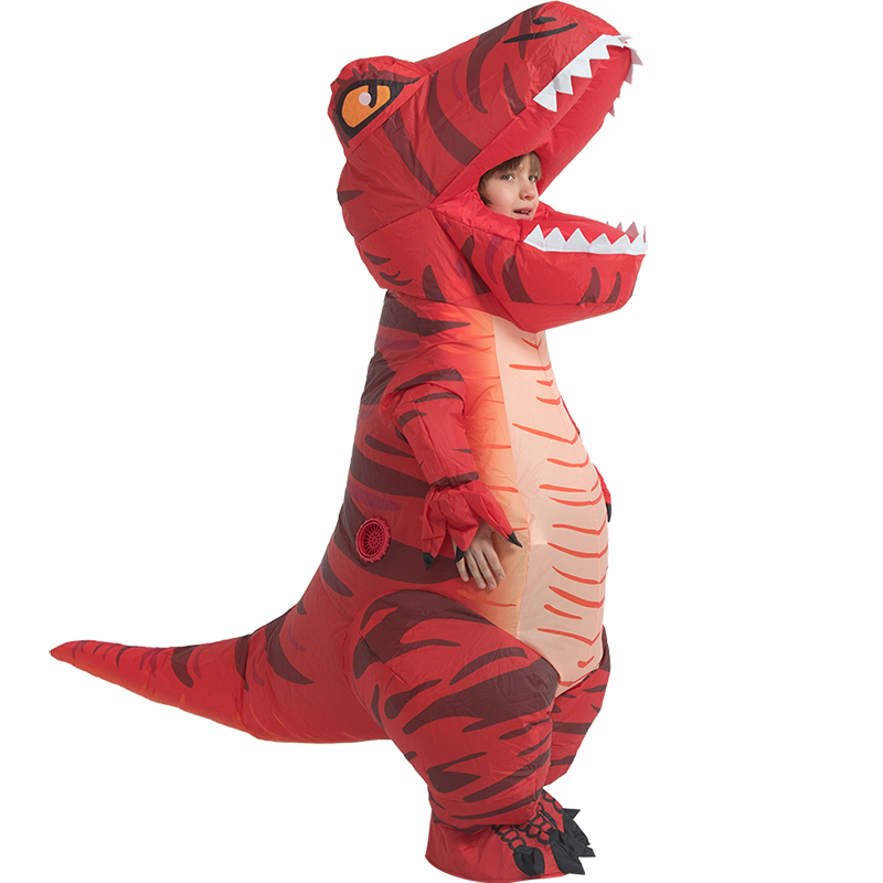 儿童款演出服装搞笑搞怪亲子卡通霸王龙装扮道具恐龙充气衣服儿童