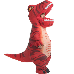 儿童款演出服装搞笑搞怪亲子卡通霸王龙装扮道具恐龙充气衣服儿童