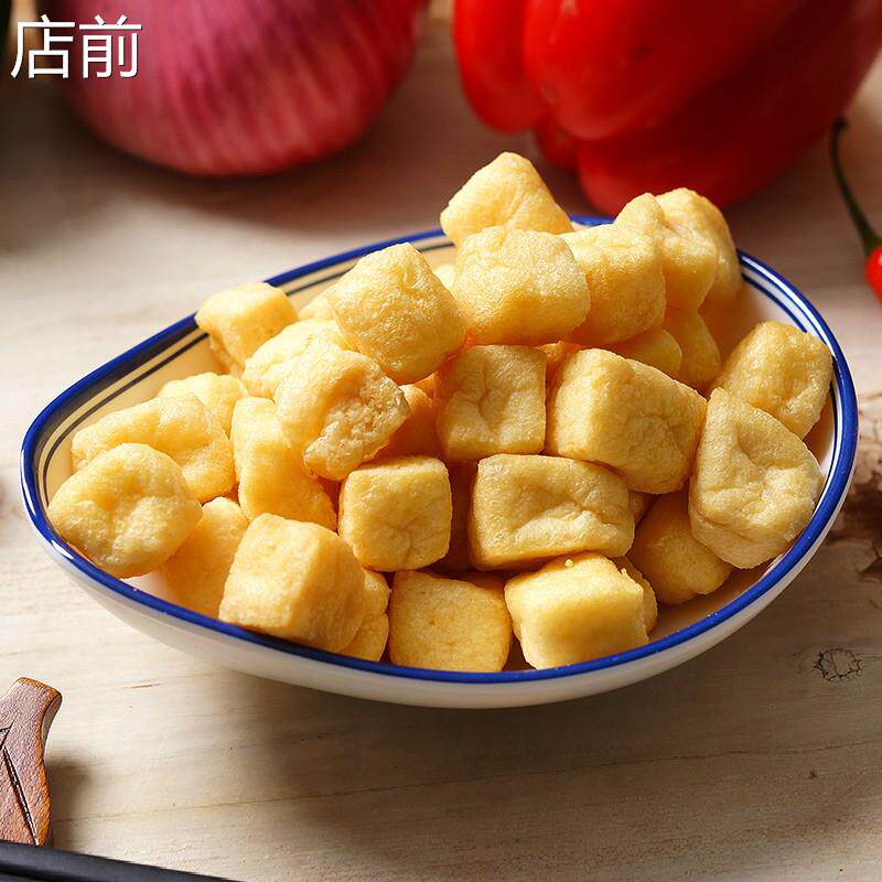 江西特产油豆腐泡空心火锅豆泡纯手工铜鼓油炸原味豆腐片现做现发