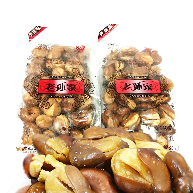 老孙家炒货蚕豆蚕豆休闲 零食油炸蚕豆下酒菜香酥馋豆140g*10袋