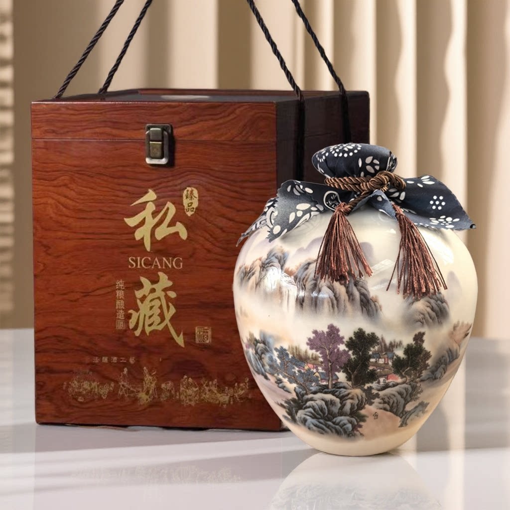 景德镇陶瓷酒坛子10斤5斤2斤3斤密封酒罐白酒壶长期存酒容器酒瓶