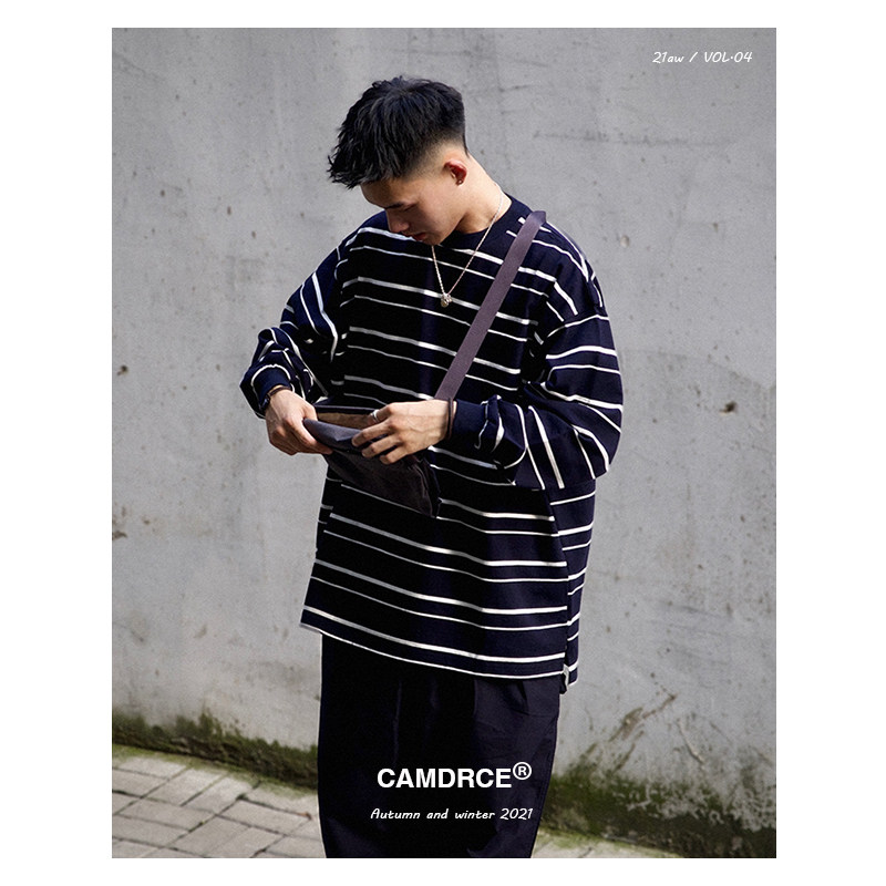 CAMDRCE长袖日系圆领T350克重磅