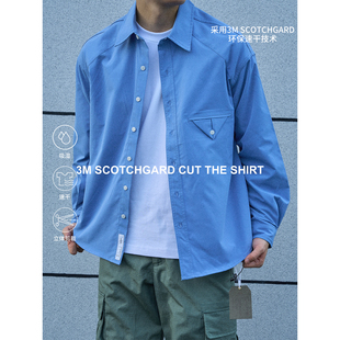 通勤衬衫 「3M 25AW 」CAMDRCE SCOTCHGARD吸湿速干口袋剪裁衬衫