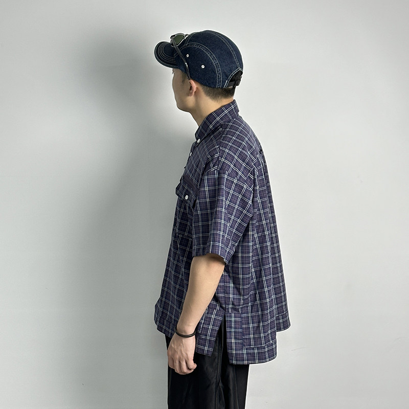 Camdrce夏抗皱免烫液氨短袖衬衫