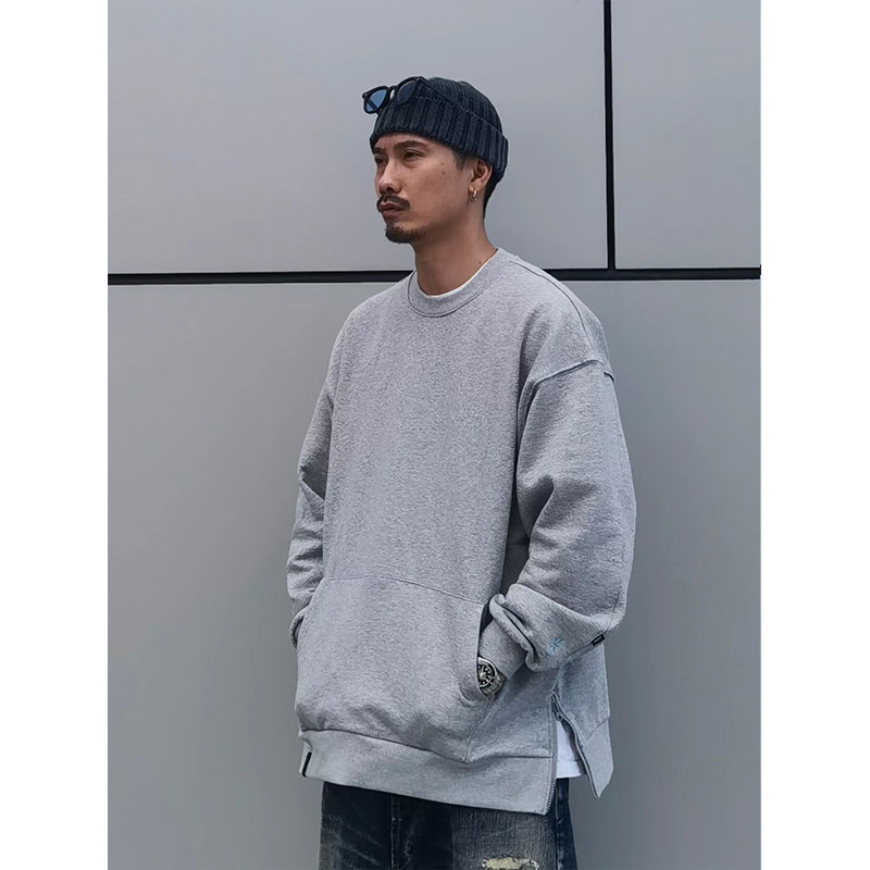 赛格纺重磅日系侧拉链加绒卫衣