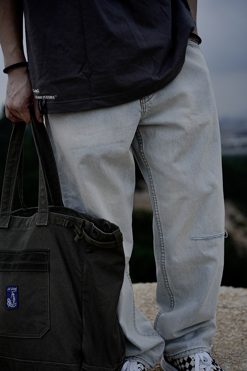 CAMDRCE拉链长裤乞丐秋冬油污