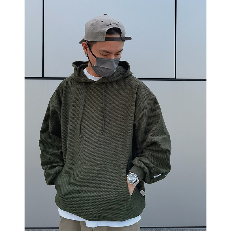 宽松日系街头Camd连帽卫衣