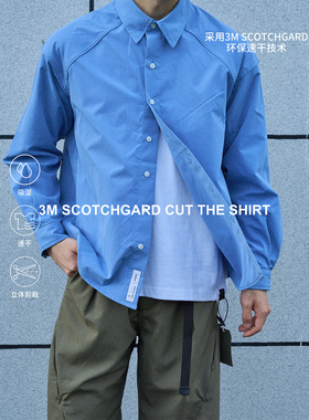 「3M SCOTCHGARD吸湿速干不规则剪裁衬衫」CAMDRCE 25AW 通勤衬衫