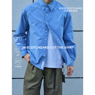 「3M SCOTCHGARD吸湿速干不规则剪裁衬衫」CAMDRCE 25AW 通勤衬衫