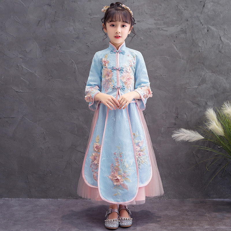 汉服女童冬装儿童唐装拜年服过年服中国风古装长袖2024新款秋冬季,童装/婴儿装/亲子装,汉服,淘宝优惠券,粉丝福利购,淘宝优惠卷