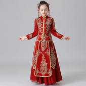 2026新款 汉服女童春季 秀禾服套装 唐装 国风旗袍拜年服儿童古风古装