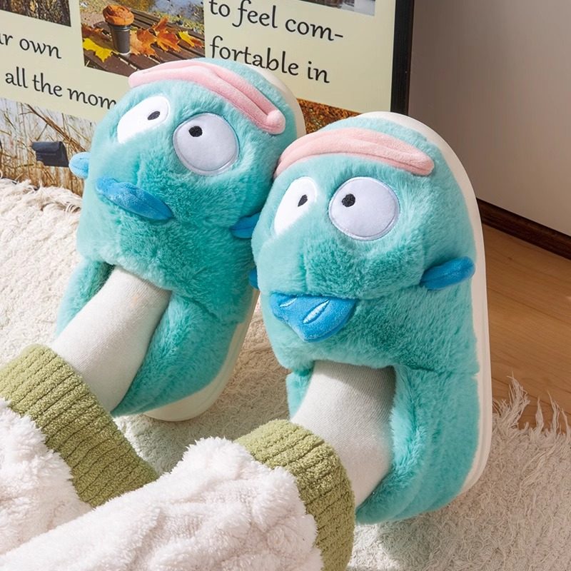 全包跟棉拖鞋女冬季2025新款室内居家用保暖加绒毛毛丑鱼棉鞋男士,居家布艺,居家棉拖/棉鞋,淘宝优惠券,粉丝福利购,淘宝优惠卷